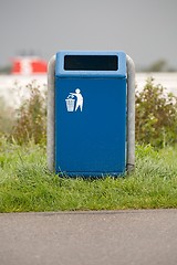 Image showing Dustbin in a park