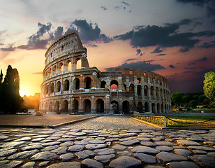 Image showing Sunlight on Colosseum