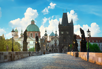 Image showing Morning over Charles Bridge