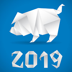 Image showing Chinese New Year 2019 Pig Origami