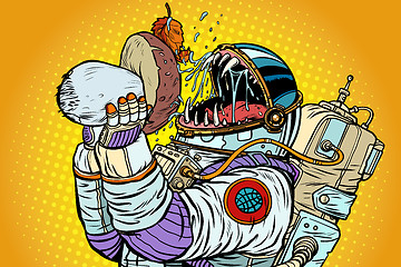 Image showing Astronaut Monster Eats Mushroom