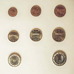 Image showing Vintage Euros money