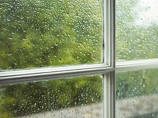 Image showing Wet window pane