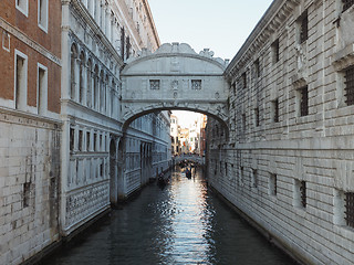 Image showing Bridge of Sighs in Venice