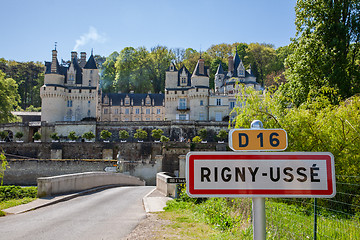 Image showing Usse castle over Loire