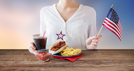 Image showing woman celebrating american independence day