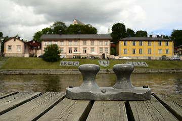 Image showing PORVOO, FINLAND  - AUGUST 3, 2016: View of the old Finnish town 