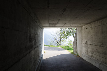 Image showing Tunnel with bright end