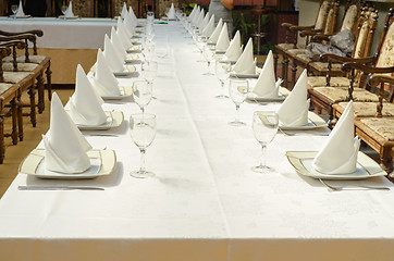 Image showing Long served table