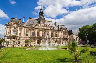 Image showing Town Hall and Place Jean Jaures in Tours