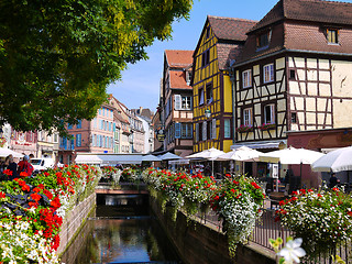 Image showing Colmar traditional french houses 