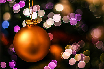 Image showing Christmas ball on bokeh 