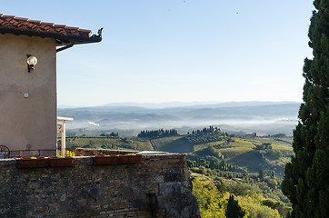Image showing Tuscany morning landscape scenery
