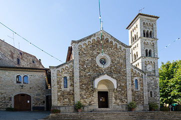 Image showing The medieval church in Castellina in Chianti, Tuscany, Italy