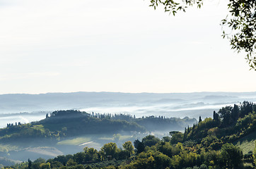 Image showing Tuscany morning landscape