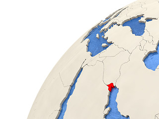 Image showing Kuwait on globe