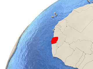 Image showing Sierra Leone on globe