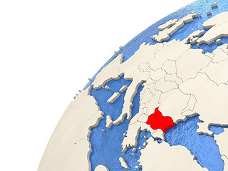 Image showing Bulgaria on globe