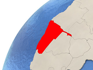 Image showing Namibia on globe