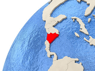 Image showing Nicaragua on globe