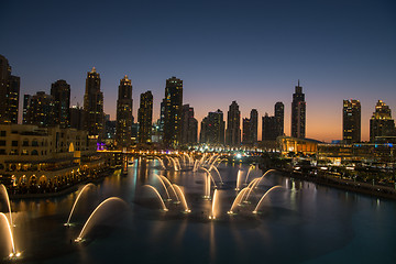 Image showing musical fountain in Dubai