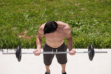 Image showing man doing morning exercises