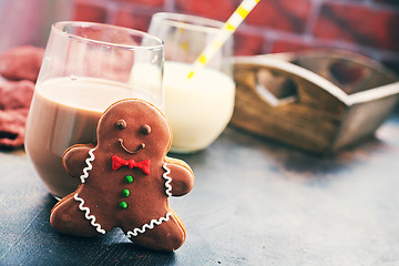 Image showing cookies and milk 