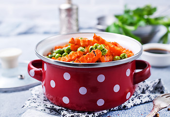 Image showing carrot with peas