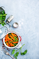 Image showing carrot with peas