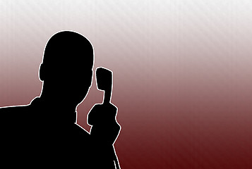 Image showing Silhouette businessman