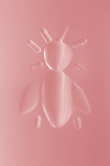 Image showing Pink Pressed Glass Honey bee