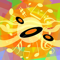 Image showing Bright music background