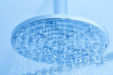 Image showing Shower water flowing