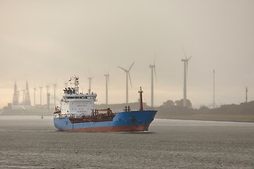 Image showing Cargo ship sailing from Rotterdam