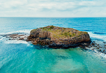 Image showing Aerial views over Stack Island Australia