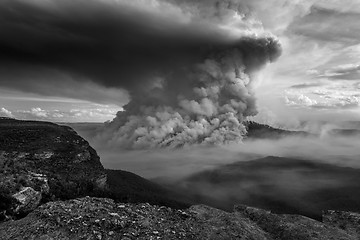 Image showing Bushfire in Blue Mountains Australia