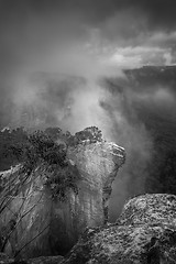 Image showing Misty fog at Hanging Rock Blue Mountains