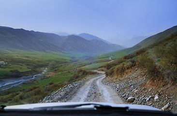 Image showing Road trip through the hills and mountains