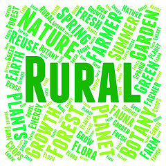 Image showing Rural Word Shows Country Life And Backwoods