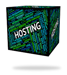 Image showing Hosting Word Means Text Webhosting And Computer