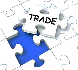 Image showing Trade Puzzle Shows Market And Commerce
