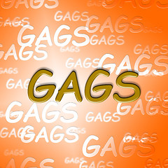 Image showing Gags Words Means Ha Jokes And Laughter