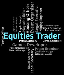 Image showing Equities Trader Shows Hire Selling And Employee