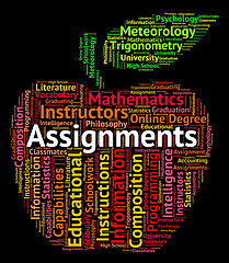 Image showing Assignments Word Means Text Undertaking And Exercises