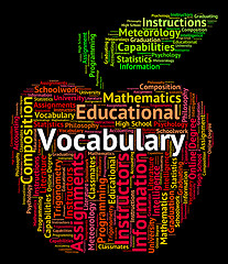 Image showing Vocabulary Word Means Dictionaries Vocabularies And Text