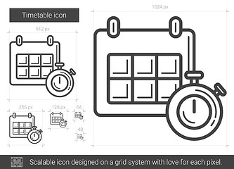 Image showing Timetable line icon.