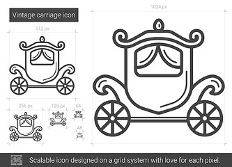 Image showing Vintage carriage line icon.