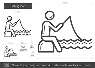 Image showing Fishing line icon.