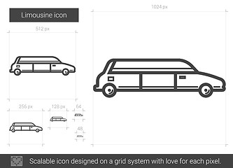 Image showing Limousine line icon.