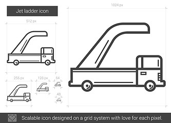 Image showing Jet ladder line icon.